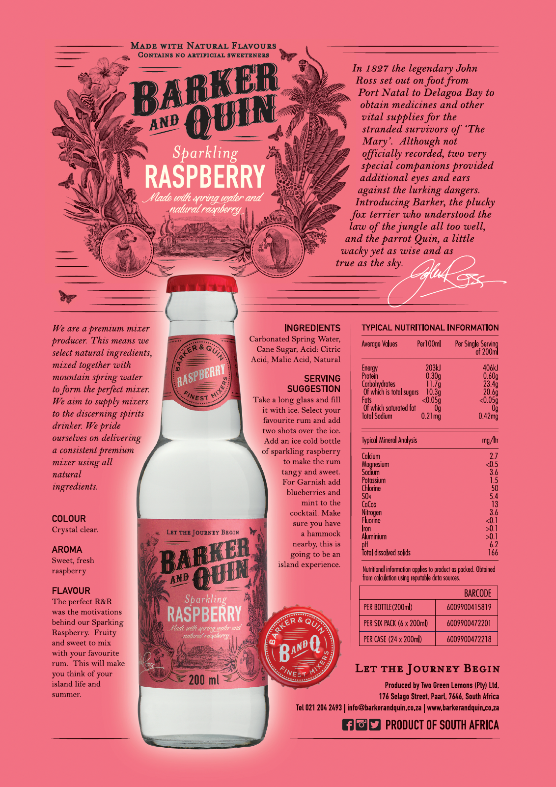Sparkling Raspberry fact sheet