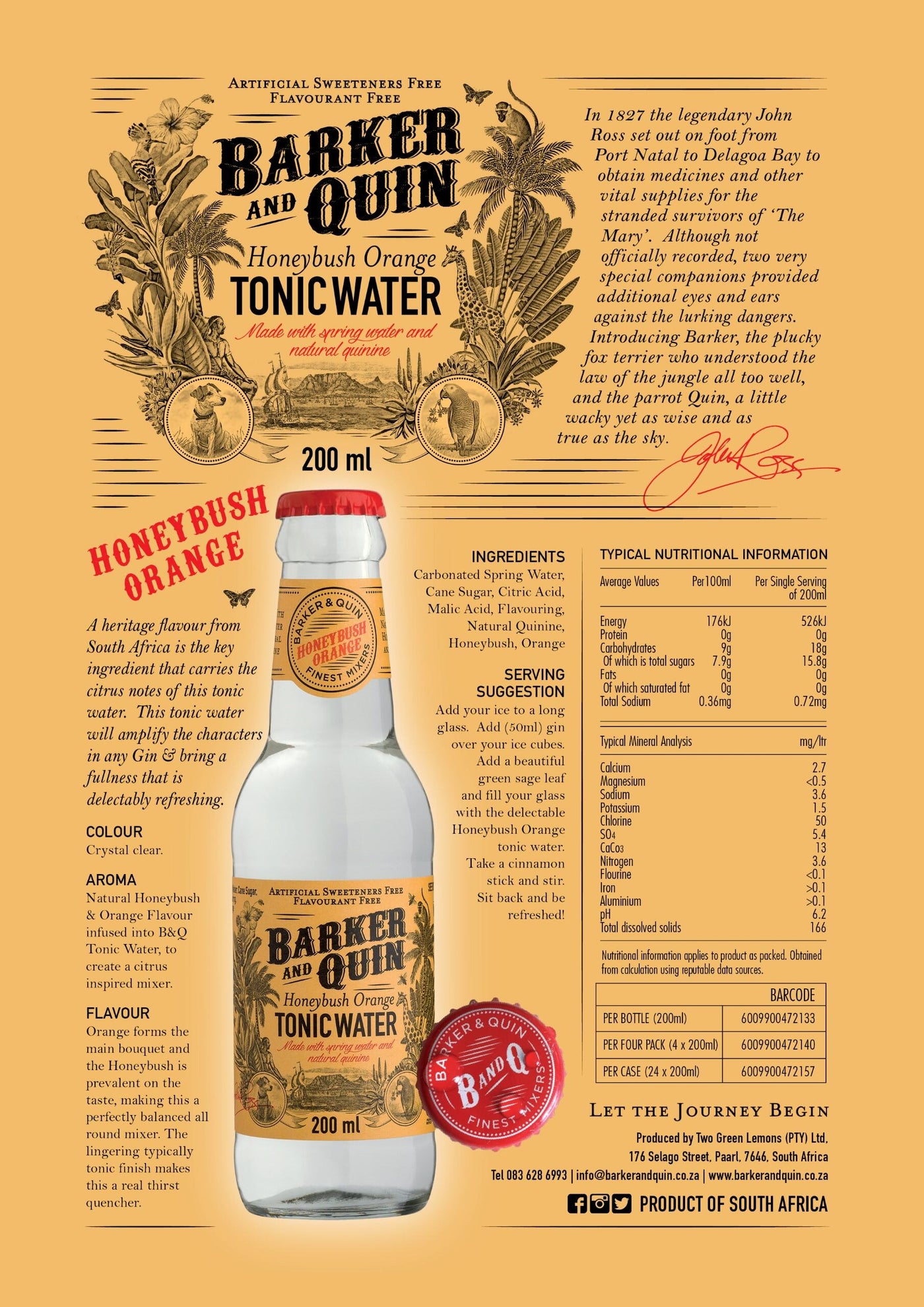 Honeybush Orange fact sheet